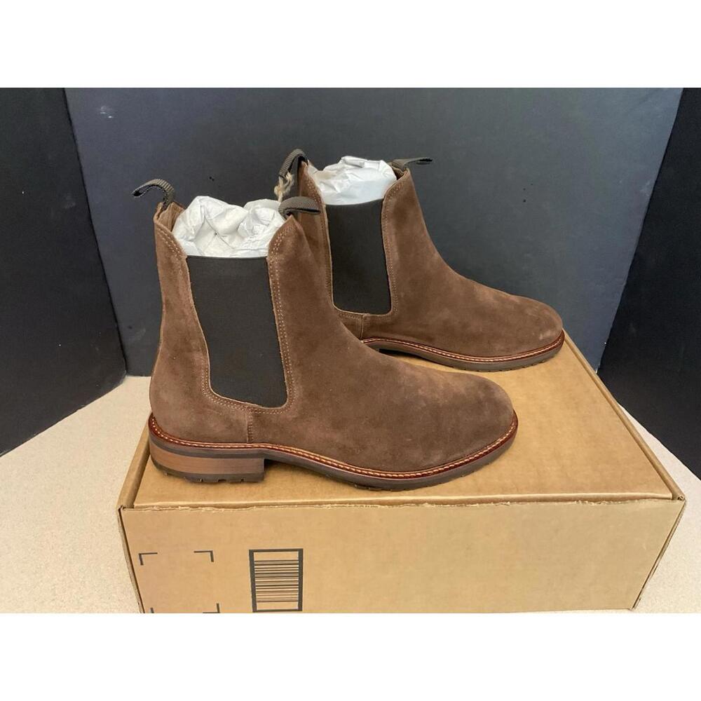 New! Mens Shoe The Bear Brown Suede Leather Chelsea Boots. Size 40-US 7-7.5.